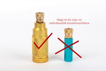 Magasnyomású kézi pumpa olaj–víz szétválasztóval (Cricket)