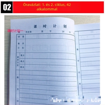Tanítási és tanulói előkészítő könyv, vastagított, 50 lap, 100 oldal, Kraft papír borító, 18-nyitású formátum