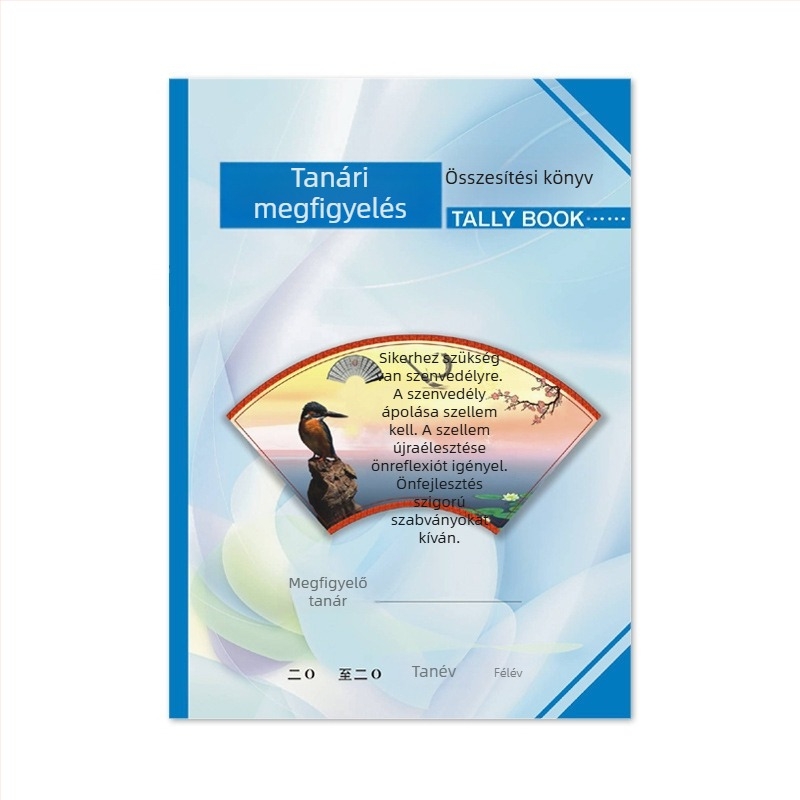 Tanítási és tanulói előkészítő könyv, vastagított, 50 lap, 100 oldal, Kraft papír borító, 18-nyitású formátum