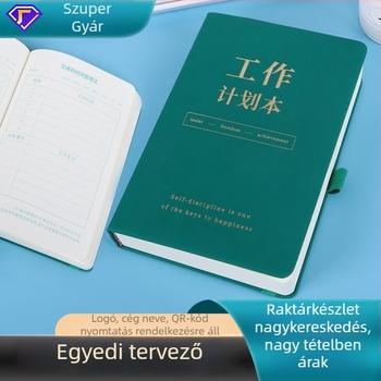 Minghong 01 időtervező notesz, műbőr borító, spirálkötés, 80 g/m² papír