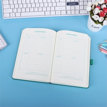 Minghong 01 időtervező notesz, műbőr borító, spirálkötés, 80 g/m² papír