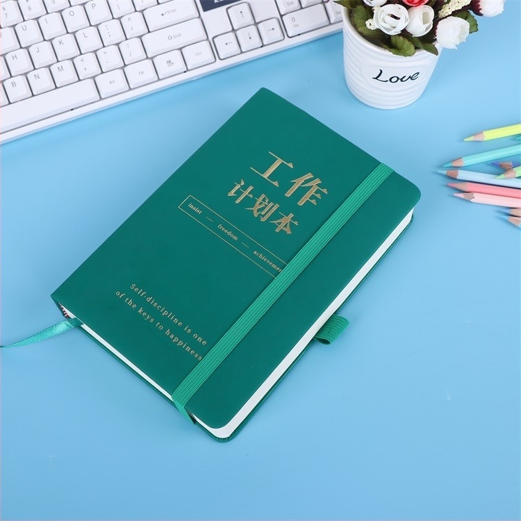 Minghong 01 időtervező notesz, műbőr borító, spirálkötés, 80 g/m² papír