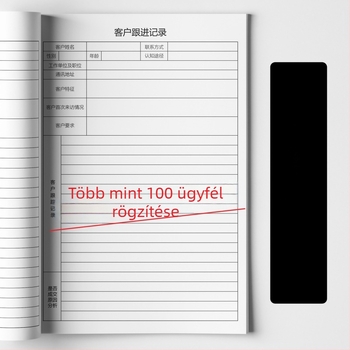 Jegyzetfüzet 16K kraft borítóval, 40 g tömegű papír, nyers fa cellulózból készült, egyszerű stílus az ügyfelek követésére