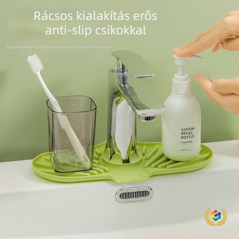 Szilikonból készült csepegés elleni matrac – konyhai védő, tároló tálca, pohártartó, szappanadagoló