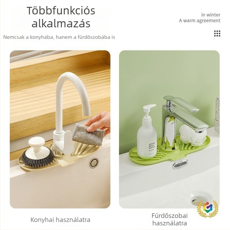 Szilikonból készült csepegés elleni matrac – konyhai védő, tároló tálca, pohártartó, szappanadagoló