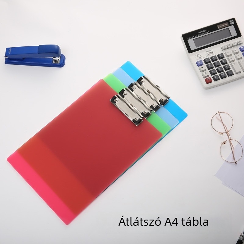 A4-es klipboard fémlapos csíptetővel íráshoz és rajzoláshoz, rajzlap és irodai dokumentum mappa