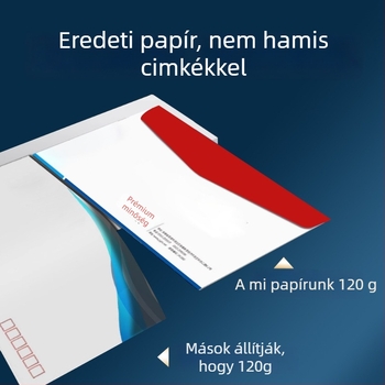 Meghívó- és számla boríték logónyomással és arany domborítással – prémium érzet; anyagok: dupla offset papír, kraft papír, fehér karton; 100 db/szett