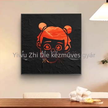 Purple Butterfly Nezha témájú PET sablon falikép DIY festéshez
