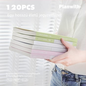 Planwith Thick Series Tervezőfüzet üres belső oldalakkal, 120 oldal, offset papír, papírtömeg 100 g, kötés típusa: más