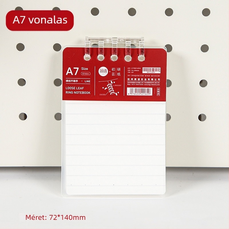 A7-es flip-füzet, vastított kis notesz, hordozható