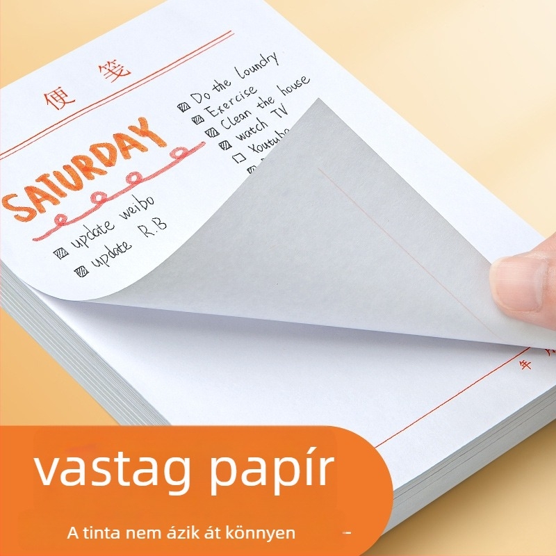 Jegyzetfüzetek készlet: ragasztómentes, üres oldalakat téphető, Paper Brick forma, alapcsomagolás