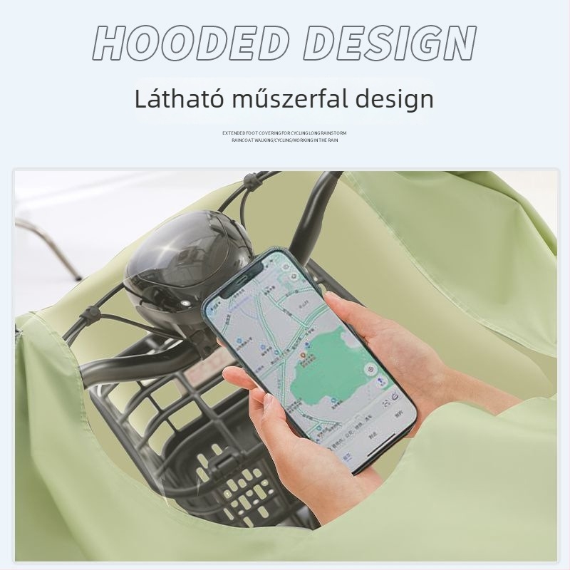 Xin Sports Esőkabát poncsó felnőtteknek elektromos autókhoz és motorkerékpárokhoz, Oxford anyag, PVC-alapú vízálló réteg, teljes testet fedő