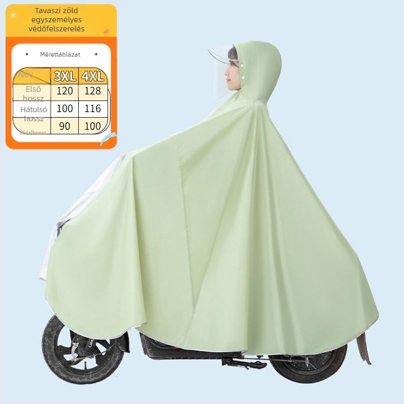Xin Sports Esőkabát poncsó felnőtteknek elektromos autókhoz és motorkerékpárokhoz, Oxford anyag, PVC-alapú vízálló réteg, teljes testet fedő