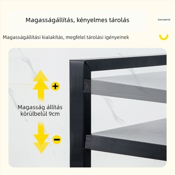 Szénacélból készült, kihúzható mikrosütő tárolóállvány – két szintű konyhai rendező, téglalap alakú, modern minimalist stílus, munkalapra vagy a szekrény alá/fölé