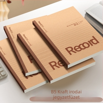 Notesz kraft papír borítóval, ragasztó kötés, belső woodfree papír, 1–50 oldal