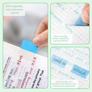 Xiami gyöngyház indexcímkék – 120 darab a dobozban, gyöngyház papír, modell 11123523, útmutató címke