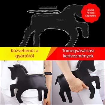 Akril mintaszablonok kézitáskákhoz és pénztárcákhoz, DIY bőrművesség tervezéshez, bőrszerszámok és formák