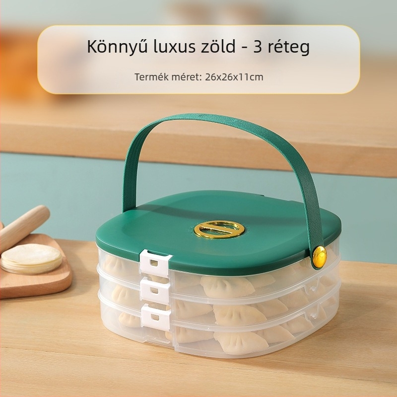 Xiangfei Műanyag Nagy Kapacitású Hordozható Többszintes Gyoza Tároló Doboz Időzítővel