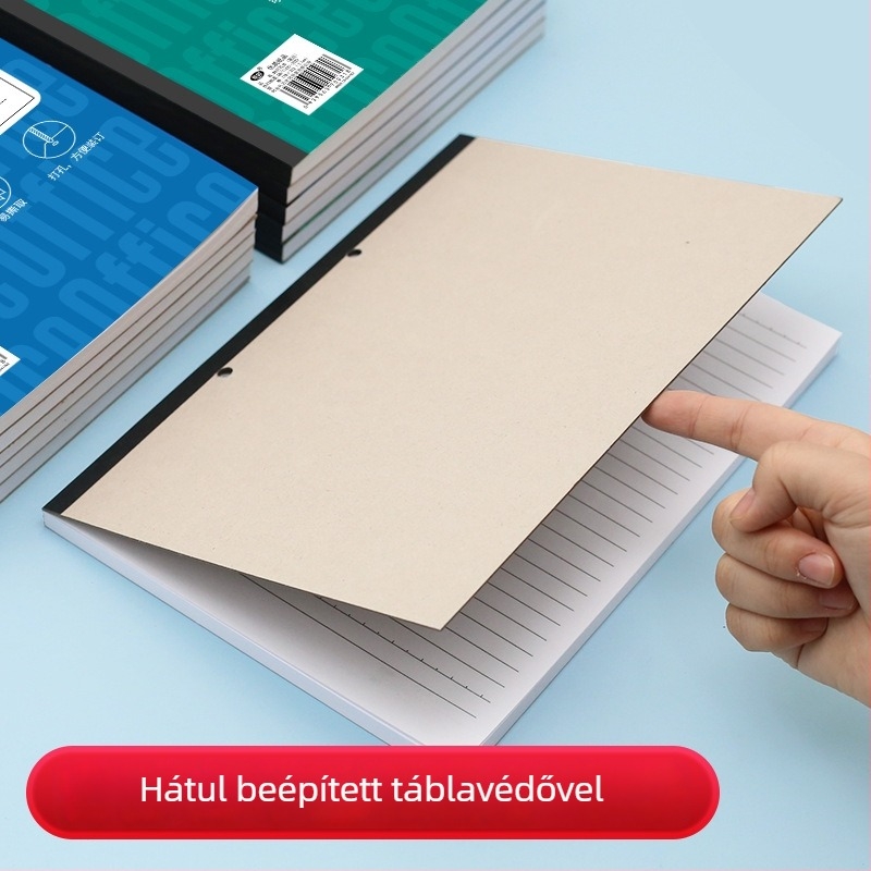 B5-ös kétlyukas jegyzetfüzet üzleti értekezletekhez, számvitelhez és diákhasználatra