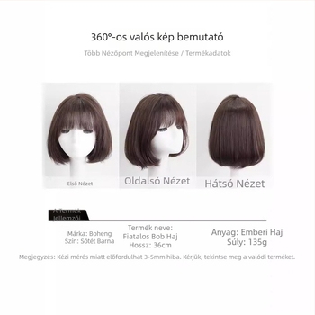 Női rövid bob paróka teljes sapkával, magas hőmérsékletű szál, modell A02, nem alkalmas forró festésre