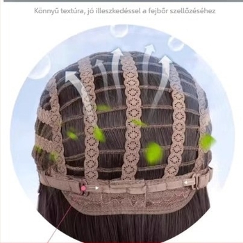 Fényes jégkék rövid egyenes paróka mullet-bob frizurával, Y2K cosplay, természetes, valósághű teljes paróka