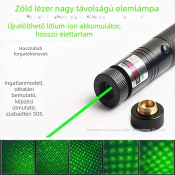 USB töltésű 303-as nagy teljesítményű lézer toll — lézeres távolság 3000 m, hullámhossz 532 nm, Márka: Kaimi Poetry, Jogosult magánmárkák: Igen