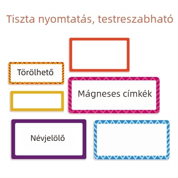 Kézírásos névjelzők mágneses EVA anyagból, Lace Name Sticker, testreszabható magáncímke