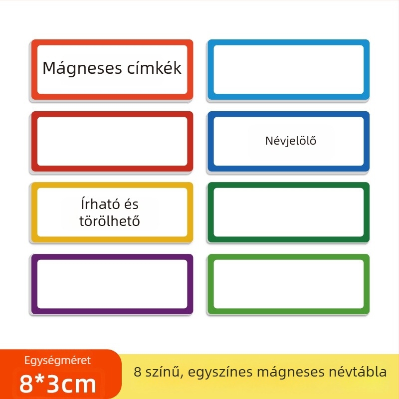 Kézírásos névjelzők mágneses EVA anyagból, Lace Name Sticker, testreszabható magáncímke