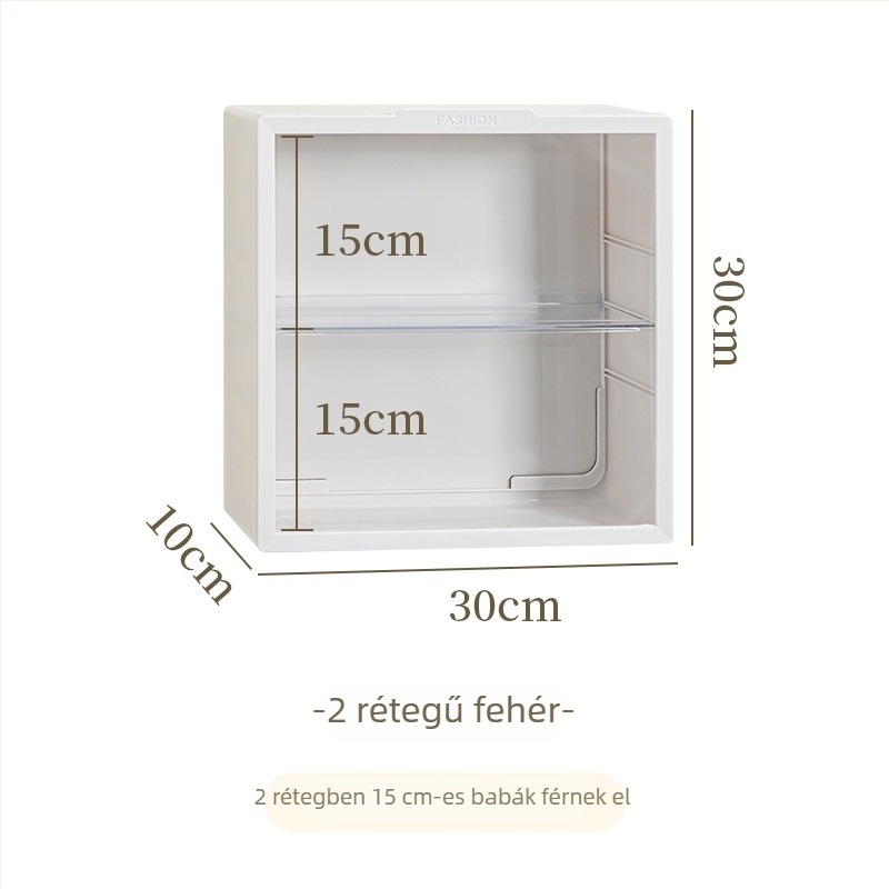 Labubu áttetsző falra szerelhető akril kijelző doboz Bubble Mart blind boxokhoz – figurák tárolása (30×10×30 cm)