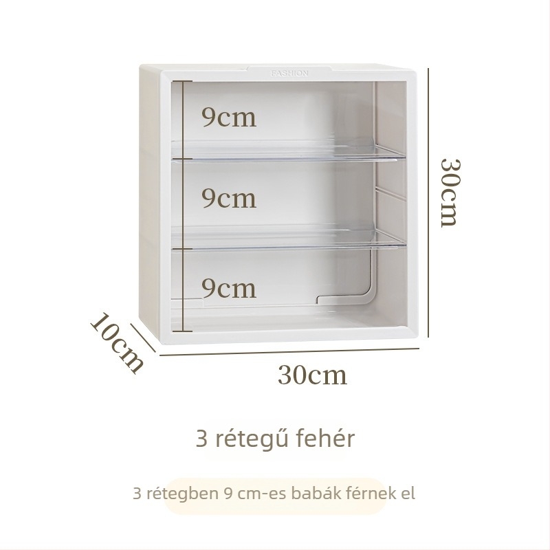 Labubu áttetsző falra szerelhető akril kijelző doboz Bubble Mart blind boxokhoz – figurák tárolása (30×10×30 cm)
