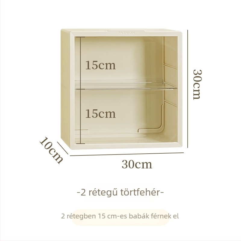 Labubu áttetsző falra szerelhető akril kijelző doboz Bubble Mart blind boxokhoz – figurák tárolása (30×10×30 cm)
