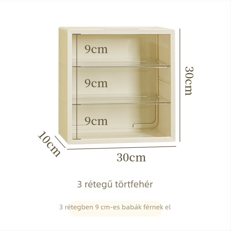 Labubu áttetsző falra szerelhető akril kijelző doboz Bubble Mart blind boxokhoz – figurák tárolása (30×10×30 cm)
