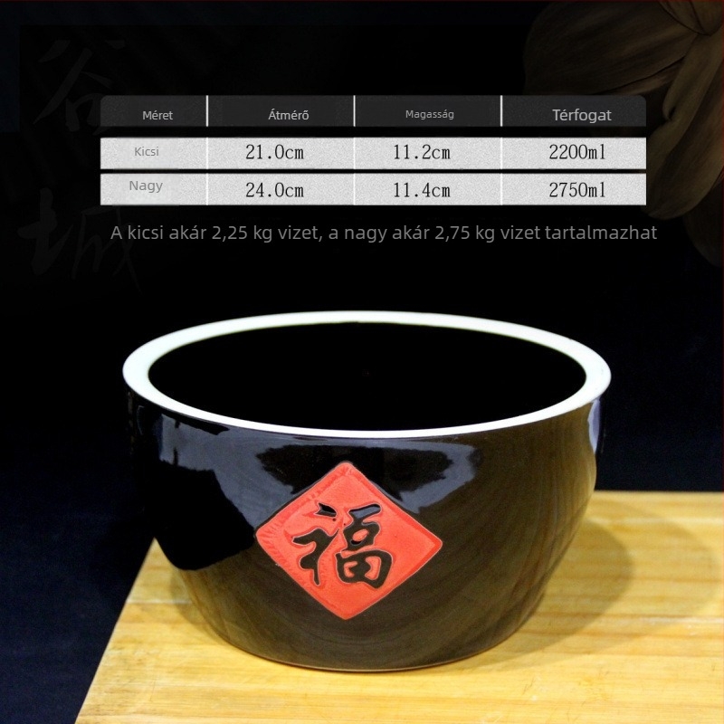 Rizstároló kerámiás edény, nedvességálló, Új Kínai stílus, első osztályú minőség