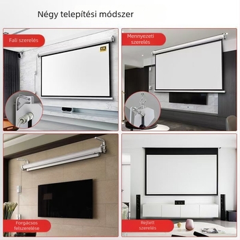 4K Nano motoros vetítőképernyő távirányítóval, falra szerelhető, 16:9