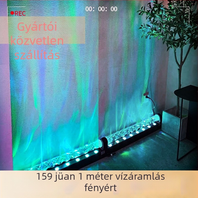 LED fényprojektor 3D vízhullámokkal – AS-28, 220V, LED fényforrás; hálószoba, nappali, reklámfal (Típus: LED Fényforrás; Feszültség: 220V; Modell: AS-28)