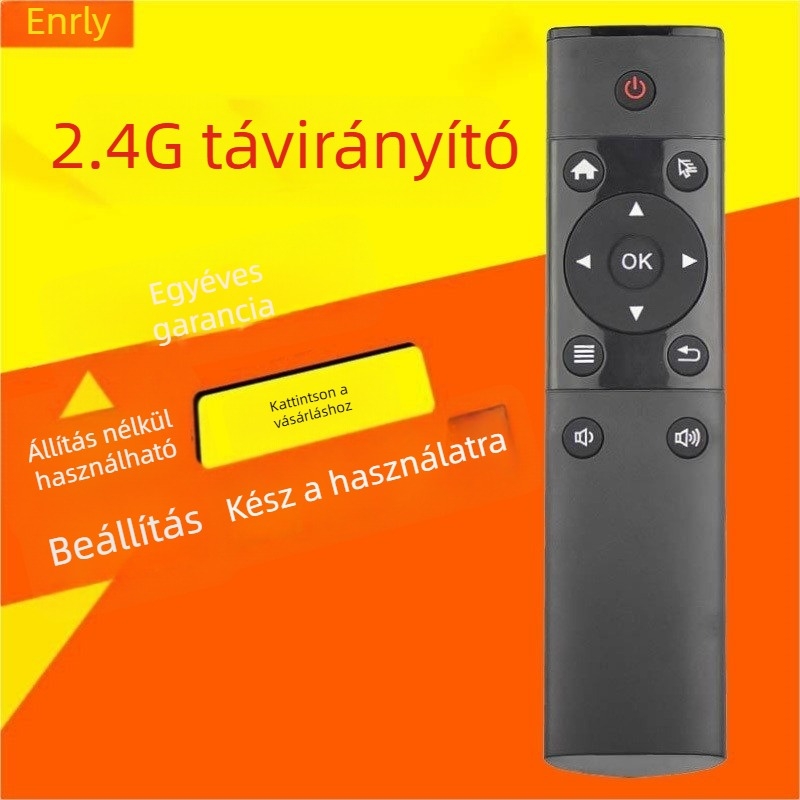 2.4G távirányító USB átvitellel különféle lejátszókhoz, TV-hez, projektorhoz és set-top boxhoz