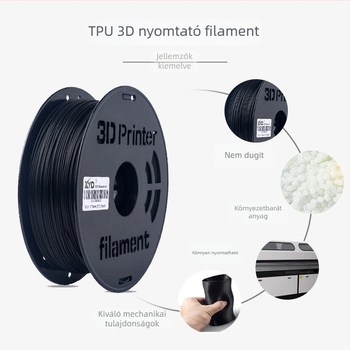 3D nyomtatáshoz TPU filament – kerek forma, TPU anyag