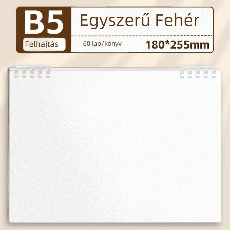 B5 összecsukható téves feladatokkal ellátott matematikai füzet általános- és középiskolások számára — lazán lapozható füzet, vízszintes orientáció, Ebbinghaus