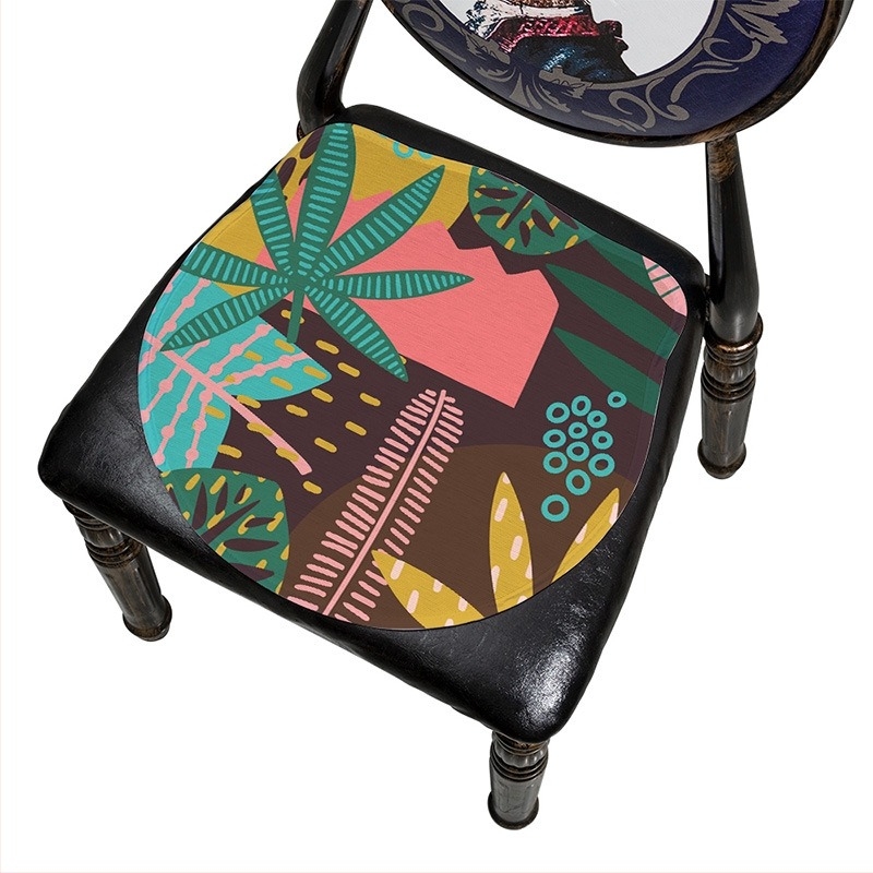 Jégselyem székpárna levélmintával, egységes kialakítás, Mr. Bao márka (Eredet: Zhejiang Tiantai)