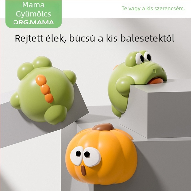 Org.mama / Mama Fruit gyerekeknek tervezett sarokvédő, karikatúra dizájn - különleges forma, asztal élszélvédő, ütközés elleni védelem