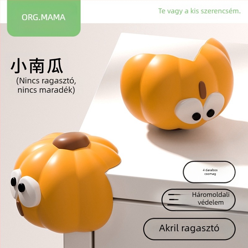 Org.mama / Mama Fruit gyerekeknek tervezett sarokvédő, karikatúra dizájn - különleges forma, asztal élszélvédő, ütközés elleni védelem