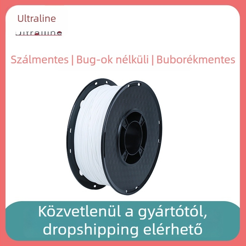 PC 3D nyomtató filament, téglalap alakú keresztmetszettel, korong alakú megjelenés, 1 kg, magas hőmérséklet-állóság
