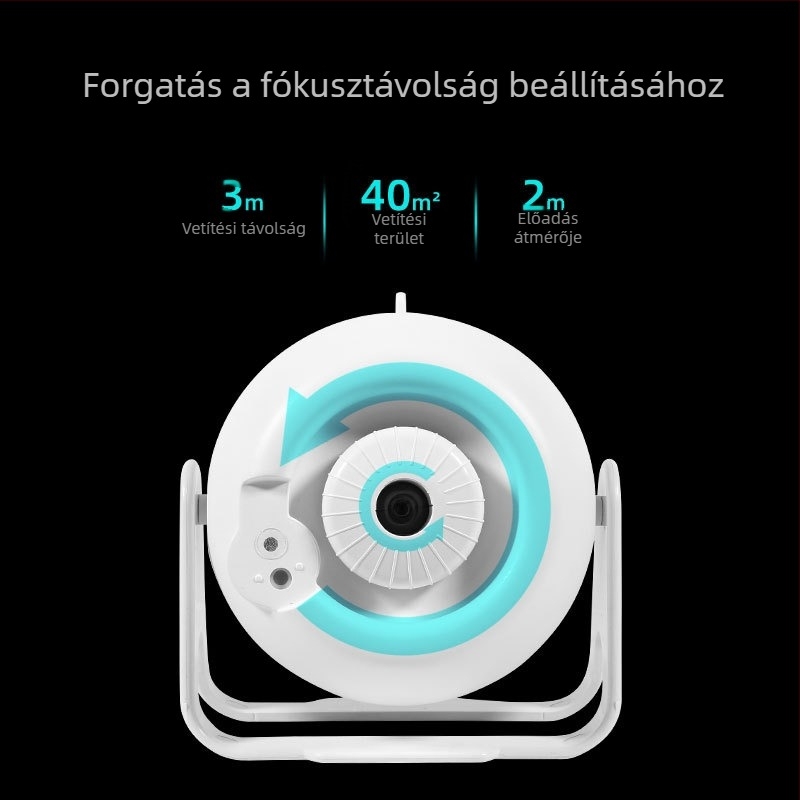Csillagos ég projektor Bluetooth-kapcsolattal, távirányítóval, HD-projekcióval, DC-tápellátással