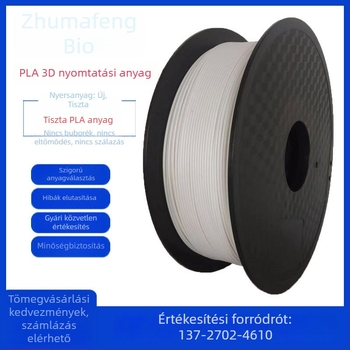 PLA+ filament 3D nyomtatáshoz, módosított, magas ütésállóságú, 1,75 mm, 1 kg, fehér