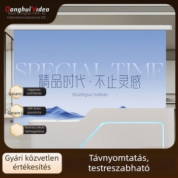 Falihoz szerelt elektromos vetítőfüggöny HD nyomtatott mintával, távirányítóval, Dh-688 modell, teljesítmény 50, súly 10