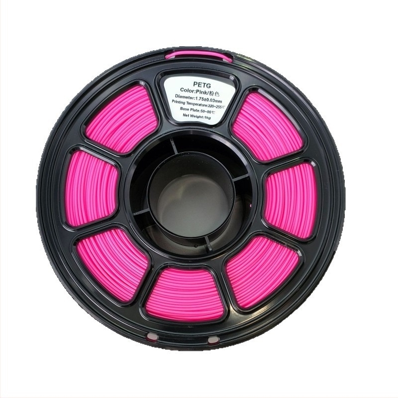 PETG 3D nyomtató filament, 1.75 mm, 1 kg, kiváló minőségű, többszínű átlátszó filament tekercsen, kb. 330 m