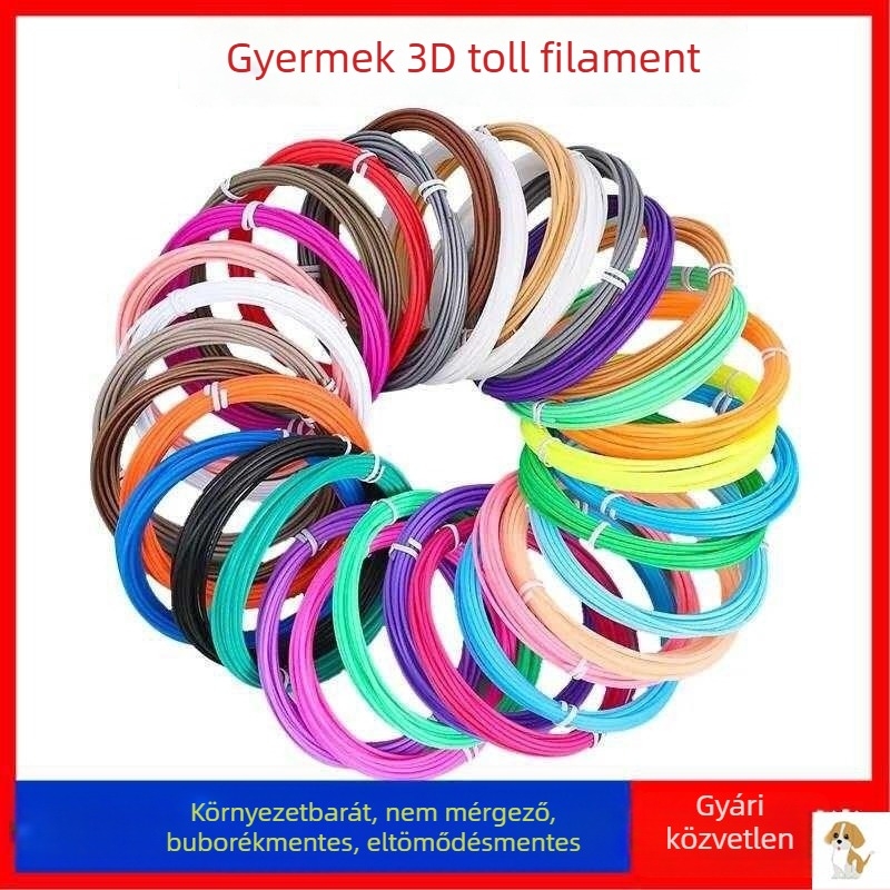 3D toll fogyóanyagok gyerekeknek — környezetbarát filamentek magas és alacsony hőmérsékleten használható 3D rajztollhoz, készlet