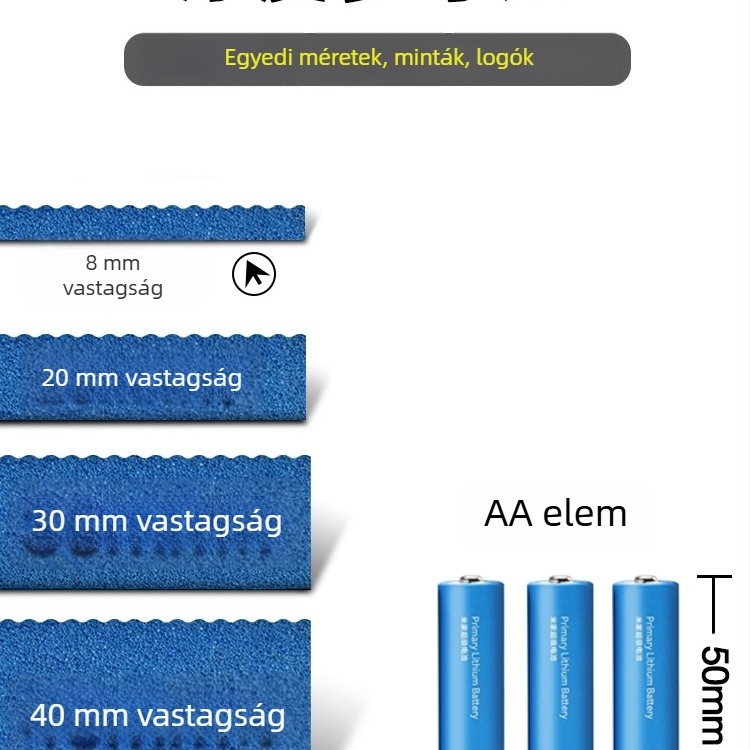 Jógamatrac – csúszásmentes, ütéscsillapító, invertáló edzéshez; vastagság 8/20/30/40 mm
