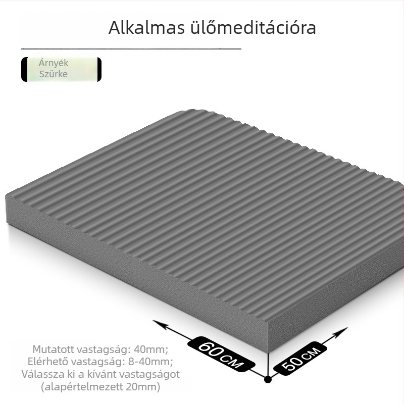 Jógamatrac – csúszásmentes, ütéscsillapító, invertáló edzéshez; vastagság 8/20/30/40 mm