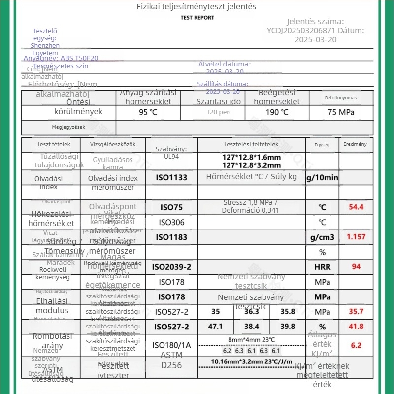 ABS 3D nyomtató filament, Ø 1,75 mm, 1 kg, kerek keresztmetszet, FDM, magas hőmérséklet-állóság, nagy szilárdság